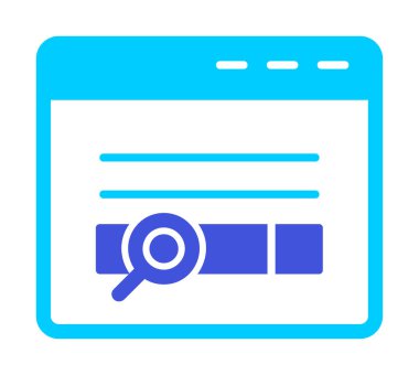 Düz simge, vektör illüstrasyonu taranıyor