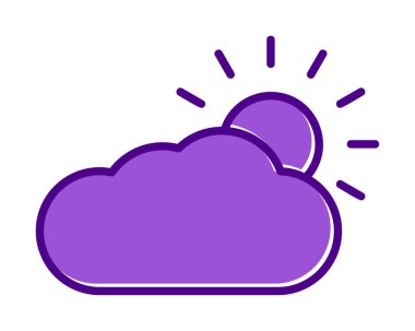 Hava durumu simgesi, vektör illüstrasyonu 