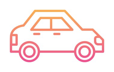 Araba düz simgesi. Vektör çizim 