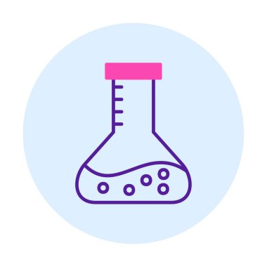 Matara ikonu. Laboratuvar ekipmanları. vektör illüstrasyonu.                     