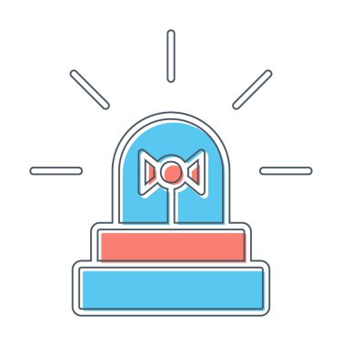 Siren simgesi, vektör çizimi 