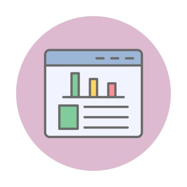 İstatistik simgesinin web vektör çizimi           