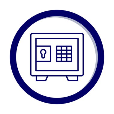 Güvenli kutu simgesi, vektör illüstrasyonu 