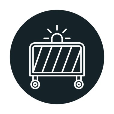 çit web simgesi, vektör çizim 