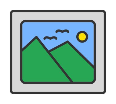 Galeri simgesi, web vektör illüstrasyonu