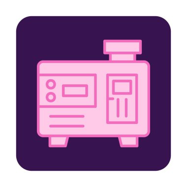 Elektrik jeneratörü çizgi simgesi biçimi, vektör illüstrasyon tasarımı