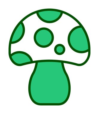 Mantar. Web simgesi basit illüstrasyon