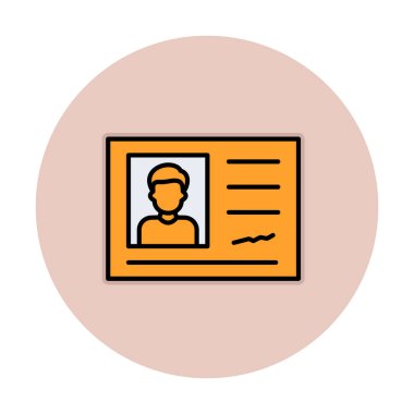 Tanımlama kartı vektör illüstrasyonu