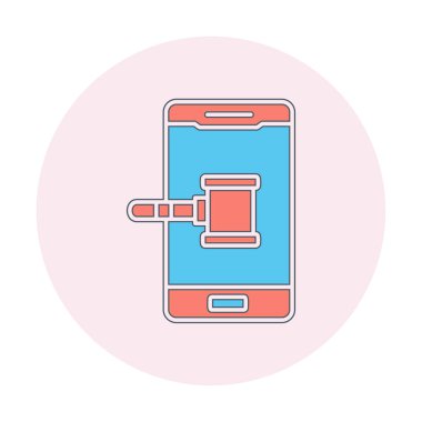 akıllı telefon simgesi, vektör illüstrasyonu basit tasarım