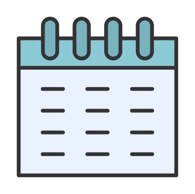 Takvim simgesi vektör illüstrasyonu