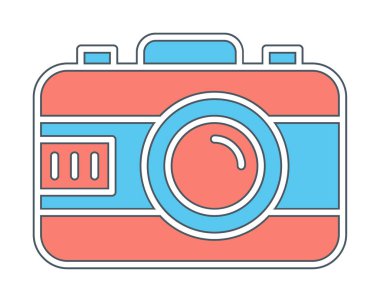 fotoğraf makinesi simgesi, vektör illüstrasyonu 