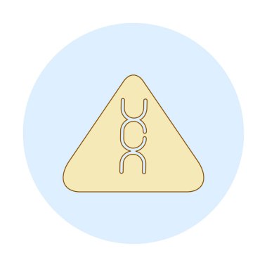 Kanserojen üçgen işaret vektörü simgesinin çizimi 