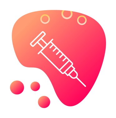 Enjeksiyon şırınga simgesi, vektör illüstrasyonu 