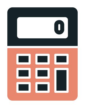 Grafik hesap makinesi vektör çizimi  