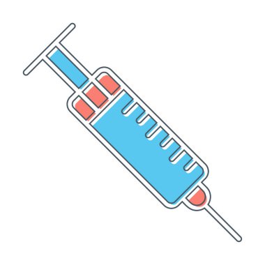 Şırınga web simgesi, vektör çizim 