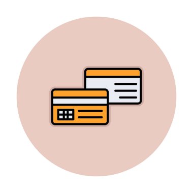 soyut düz kredi kartı resimleme  