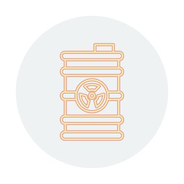 zehirli atık kutusu simgesi moda tasarım tarzında