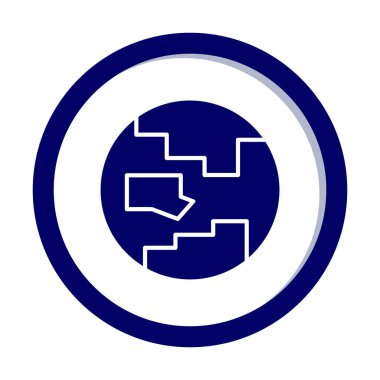 earth icon, vector illustration simple design