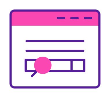 Düz simge, vektör illüstrasyonu taranıyor