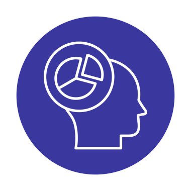 Basit Pasta Grafiği simgesi, vektör illüstrasyonu