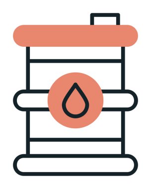 Petrol varil web simgesi, vektör çizim