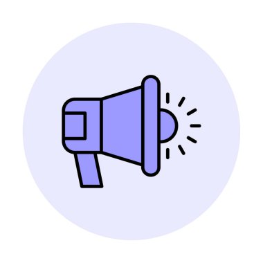 hoparlör, megafon simgesi. vektör çizim.  