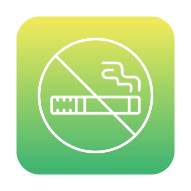 Basit Sigara İçilmez alanı simgesi, vektör illüstrasyonu