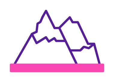 dağ ikonu vektör illüstrasyonu 