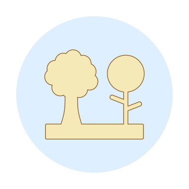 Kişisel ve ticari kullanım için ağaç simgesi vektör illüstrasyonu.