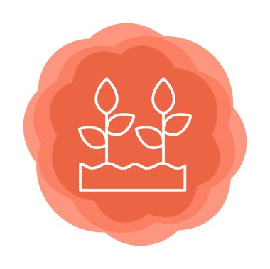 Büyüyen Bitkiler web simgesi, vektör illüstrasyonu 