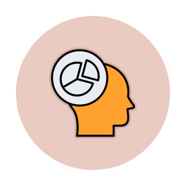 Basit Pasta Grafiği simgesi, vektör illüstrasyonu