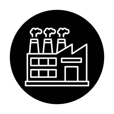 Factory icon, vector illustration simple design