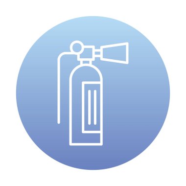 Basit bir yangın söndürücü. Web simgesi vektörü