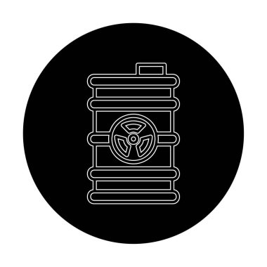 zehirli atık kutusu simgesi moda tasarım tarzında