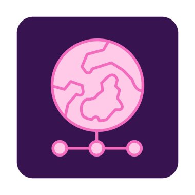 düz basit Dünya Izgara resimlemesi  