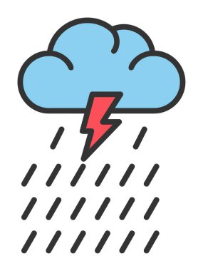 yağmur simgesi, vektör illüstrasyonu  