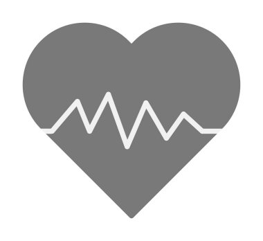 Kalp simgesi, vektör illüstrasyonu basit tasarım