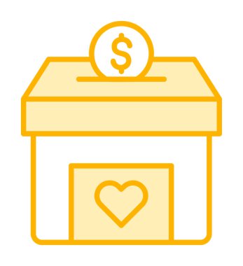 Bağış Kutusu vektör simgesi