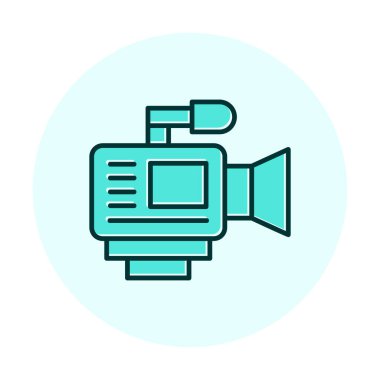 video kamera simgesi, vektör illüstrasyonu basit tasarım