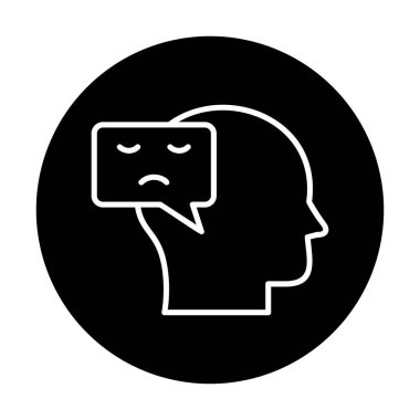 Negatif Düşünce konsepti ikon vektör çizimi