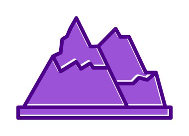 dağ ikonu vektör illüstrasyonu 