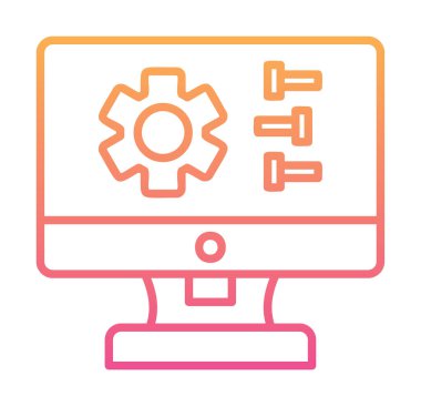 Ayarları web simgesi, vektör çizim              