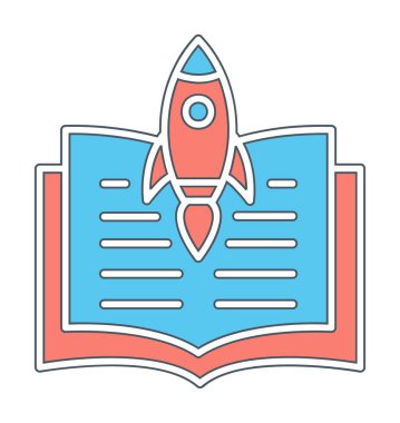 Bilim Kurgu kitabı vektör simgesi                       