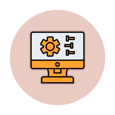 Ayarları web simgesi, vektör çizim              