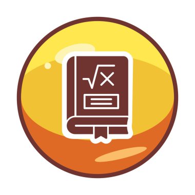 Matematik kitabı. Web simgesi basit illüstrasyon                         