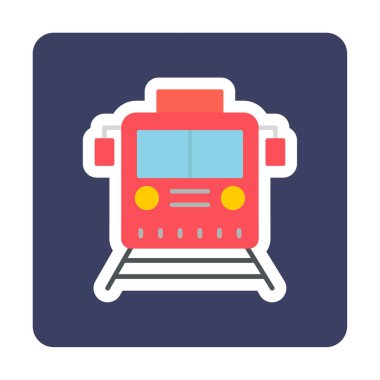 tren simgesi, vektör illüstrasyonu 