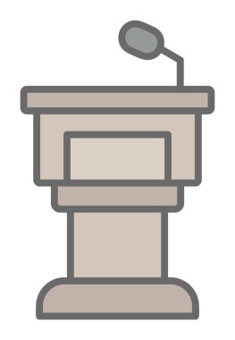 Podyum simgesinin vektör illüstrasyonu 