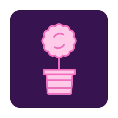 Myrtus bitki ikonu vektör çizimi