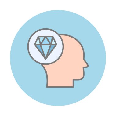 Elmas simgesi, vektör illüstrasyonu basit tasarım