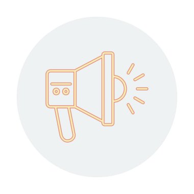 hoparlör, megafon simgesi. vektör çizim.  